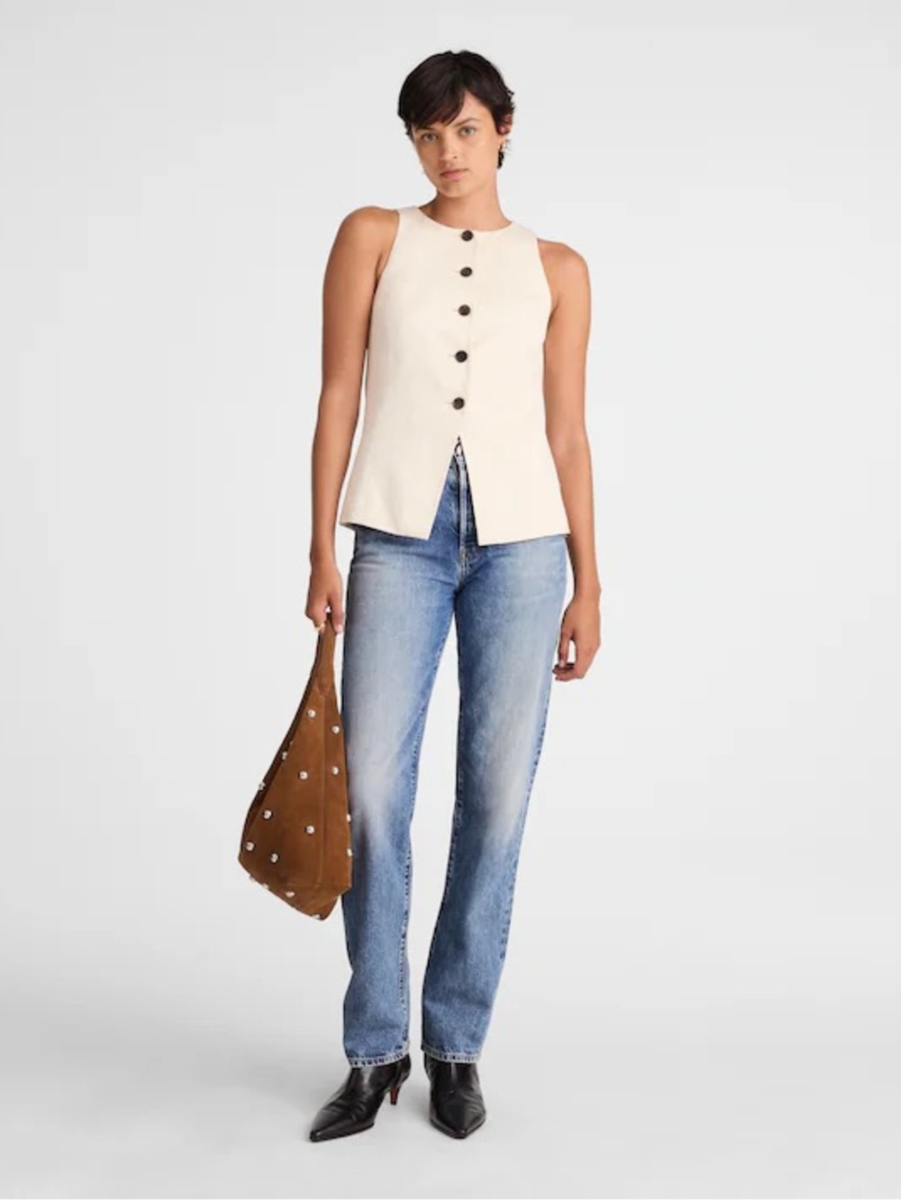 Madewell Longline Straight Jeans, 33R, NWT